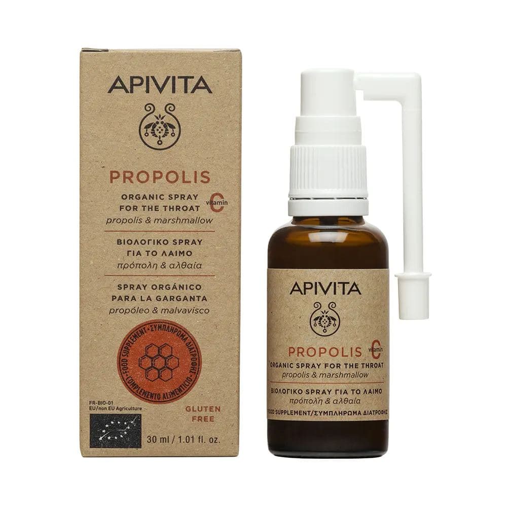 Apivita Propolis Βιολογικό Spray Για Το Λαιμό Πρόπολη & Άλθεα 30ml