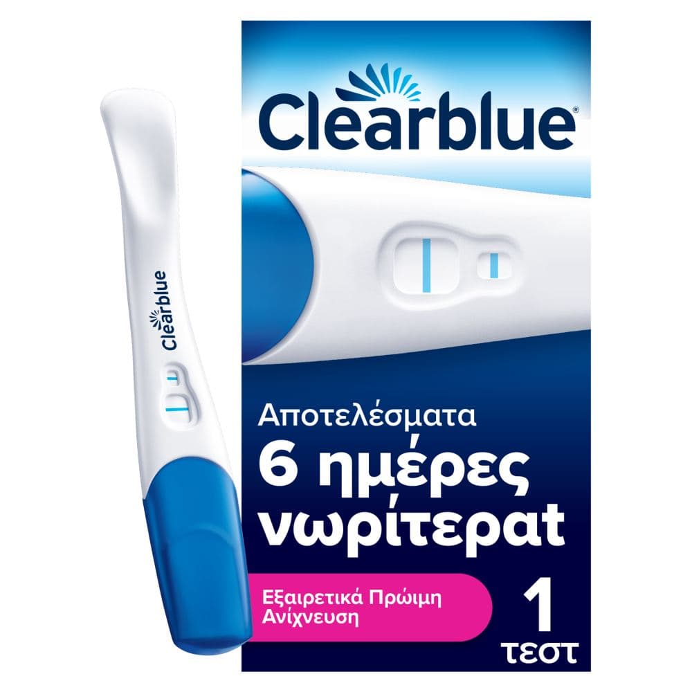 Clearblue Τεστ Εγκυμοσύνης Εξαιρετικά Πρώιμη Ανίχνευση 1 Τεστ