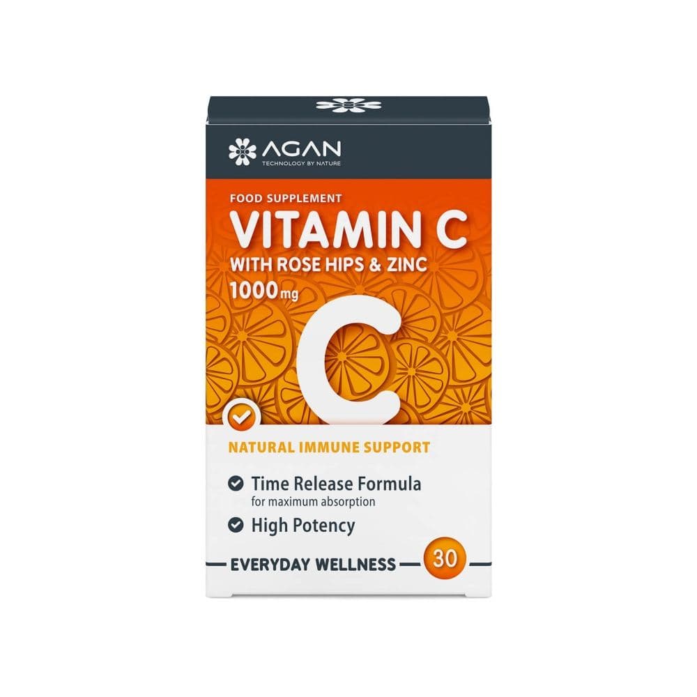 Agan Vitamin C 1000mg With Rose Hips & Zinc 30 Ταμπλέτες