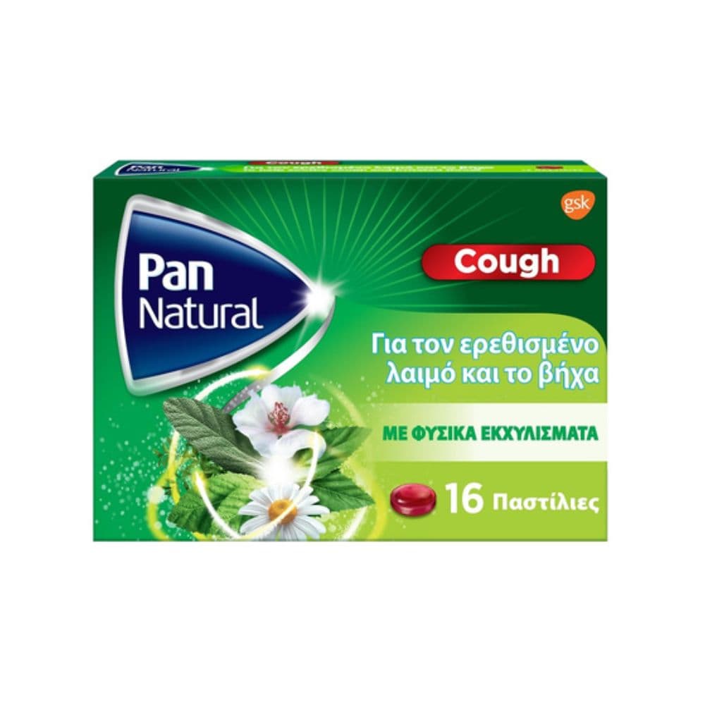 Pan Natural 16 Παστίλιες Για Ερεθισμένο Λαιμό Και Βήχα