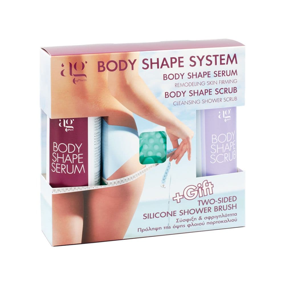 Ag Pharm Body Shape Serum 200ml & Body Shape Scrub 200ml & ΔΩΡΟ Βουρτσάκι Μασάζ Δύο Όψεων