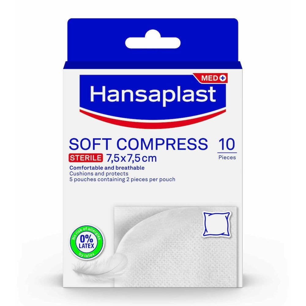 Hansaplast Αποστειρωμένες Γάζες Soft 7.5 x 7.5cm 10 Τεμάχια