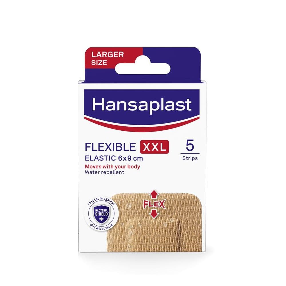 Hansaplast Flexible XXL Elastic 6 x 9cm 5 Strips