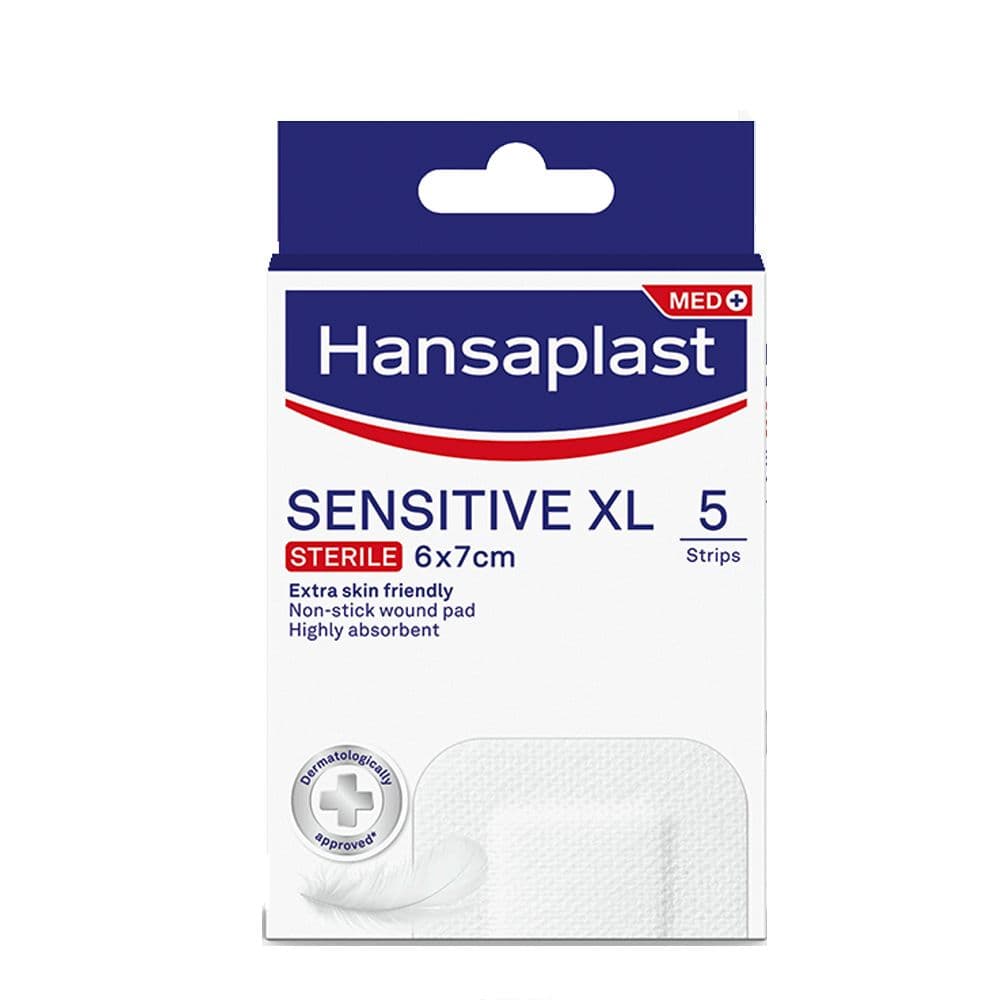 Hansaplast Sensitive XXL Sterile 8 x 10cm 5 Strips