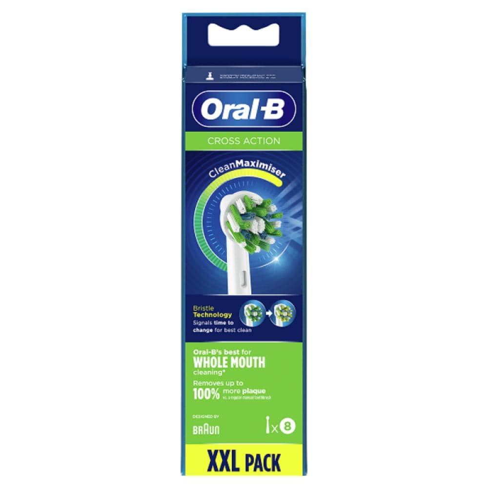 Oral-B Cross Action Ανταλλακτικά Ηλεκτρικής Οδοντόβουρτσας 8 Τεμάχια