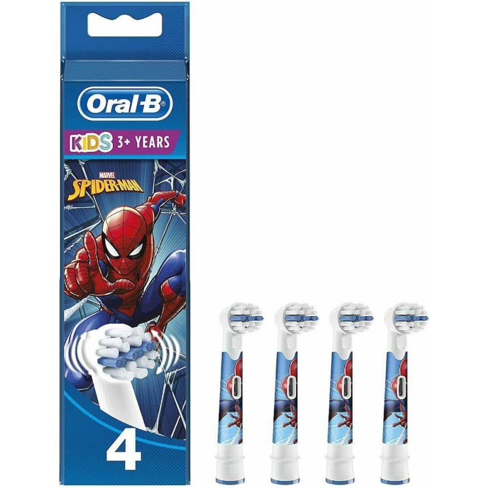 Oral-B Spiderman Παιδικά Ανταλλακτικά Ηλεκτρικής Οδοντόβουρτσας 4 Τεμάχια