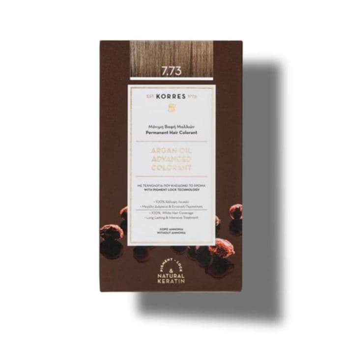 Korres Argan Oil Advanced Colorant 7.73 Χρυσή Mόκα
