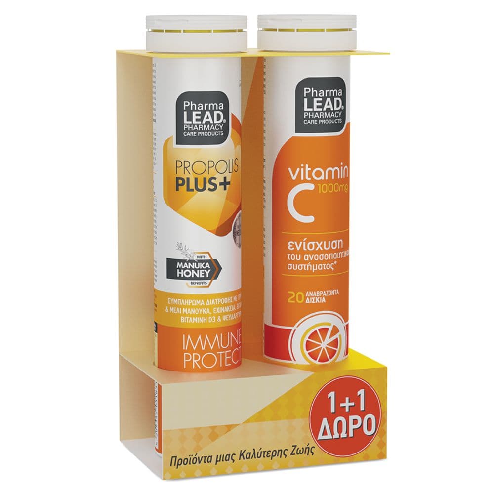 Pharmalead Propolis Plus+ Immune Protect 20 Αναβράζοντα Δισκία & 20 Αναβράζοντα Δισκία C 1000mg