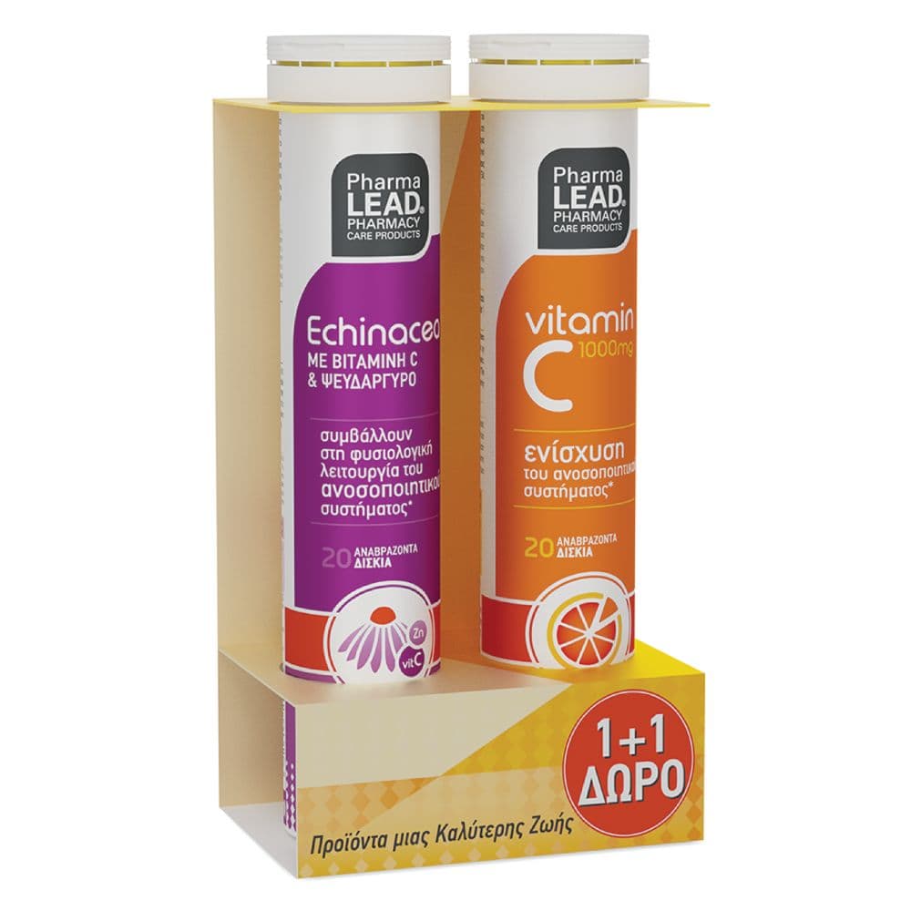 Pharmalead Echinacea 20 Αναβράζοντα Δισκία & Vitamin C 1000mg 20 Αναβράζοντα Δισκία
