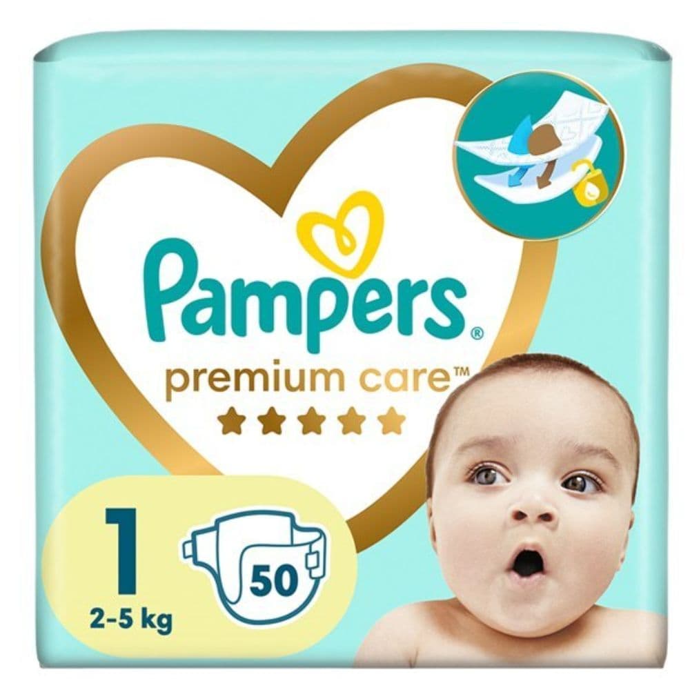 Pampers Premium Care (Μέγεθος 1 2-5kg) 50 Τεμάχια