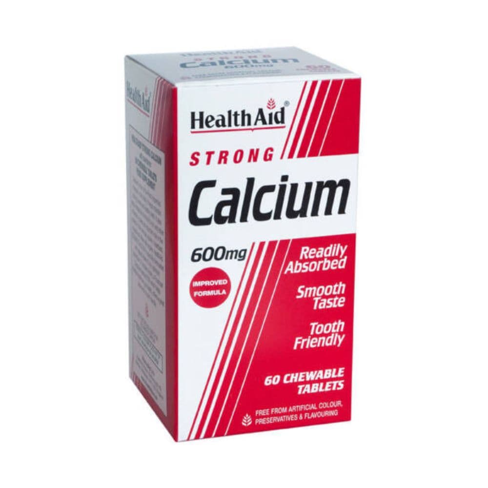Healthaid Strong Calcium 600mg 60 Μασώμενα Δισκία