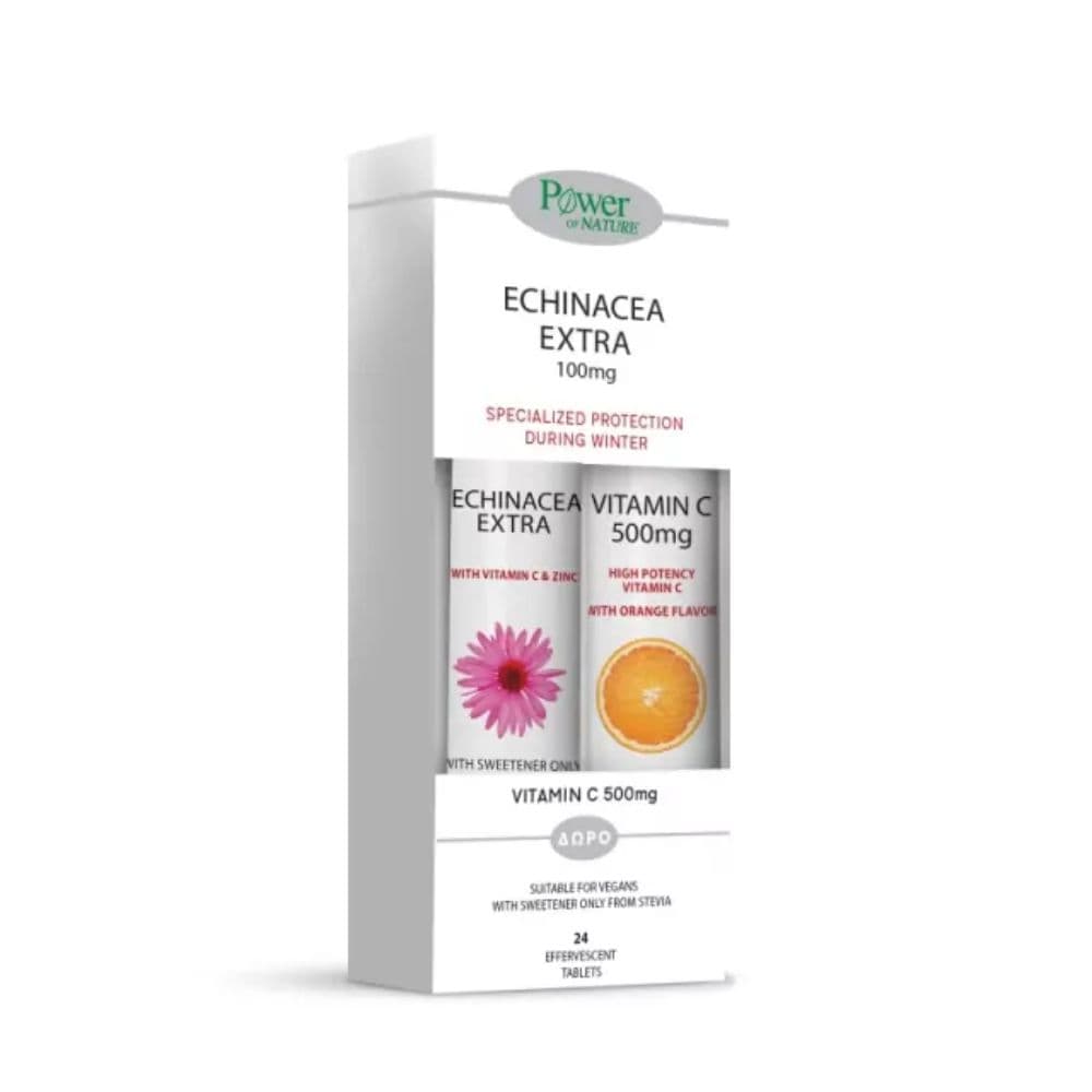 Power Health Echinacea Extra 20 Αναβράζοντα Δισκία & Δώρο Βιταμίνη C 500mg 20 Αναβράζοντα Δισκία