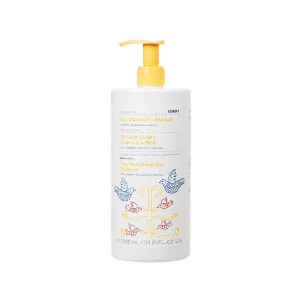 Korres Coconut Almond Βρεφικό Αφρόλουτρο & Σαμπουάν 1000ml