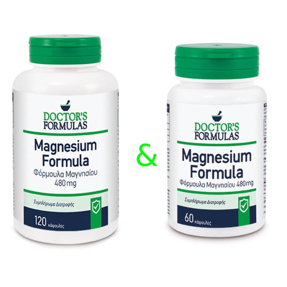 Doctor's Formula Magnesium Formula 120 Κάψουλες & 60 Δώρο Κάψουλες