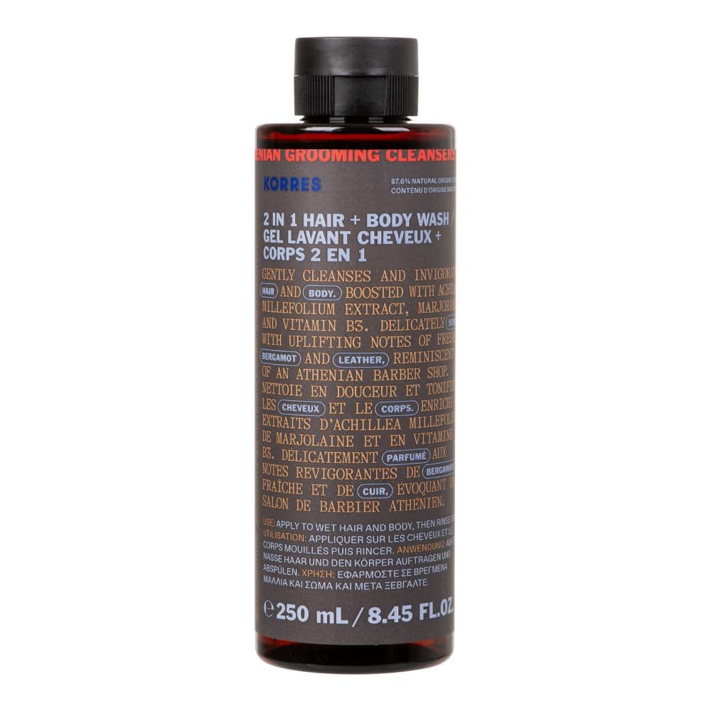 Korres ​Athenian Grooming Ανδρικό Σαμπουάν-Αφρόλουτρο 2 Σε 1 250ml