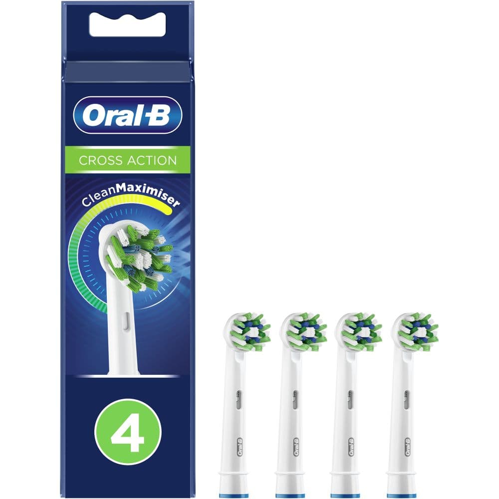 Oral-B Cross Action Ανταλλακτικά Ηλεκτρικής Οδοντόβουρτσας 4 Τεμάχια