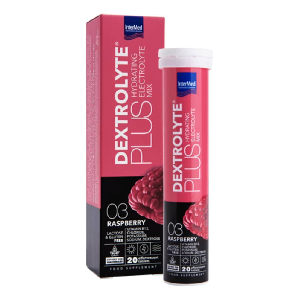 Intermed Dextrolyte Plus Electrolyte Mix 3 Raspberry 20 Αναβράζοντα Δισκία