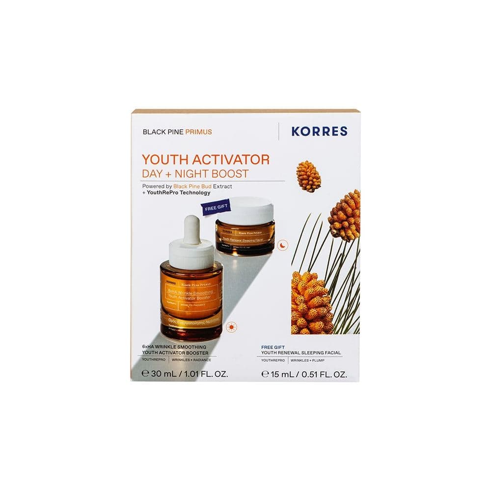 Korres Black Pine Primus Ορός Ενεργοποίησης Νεότητας 30ml Κρέμα Νύχτας 15ml