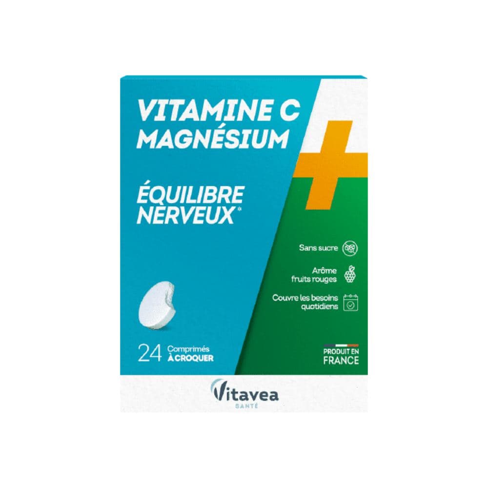 HealthLand VItamin C + Magensium 24 Μασώμενα Δισκία