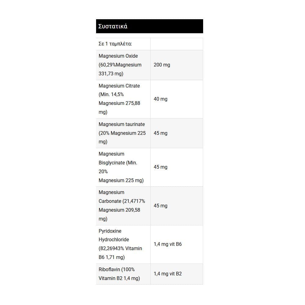 Inoplus Magnesium Bisglycinate 60 Ταμπλέτες