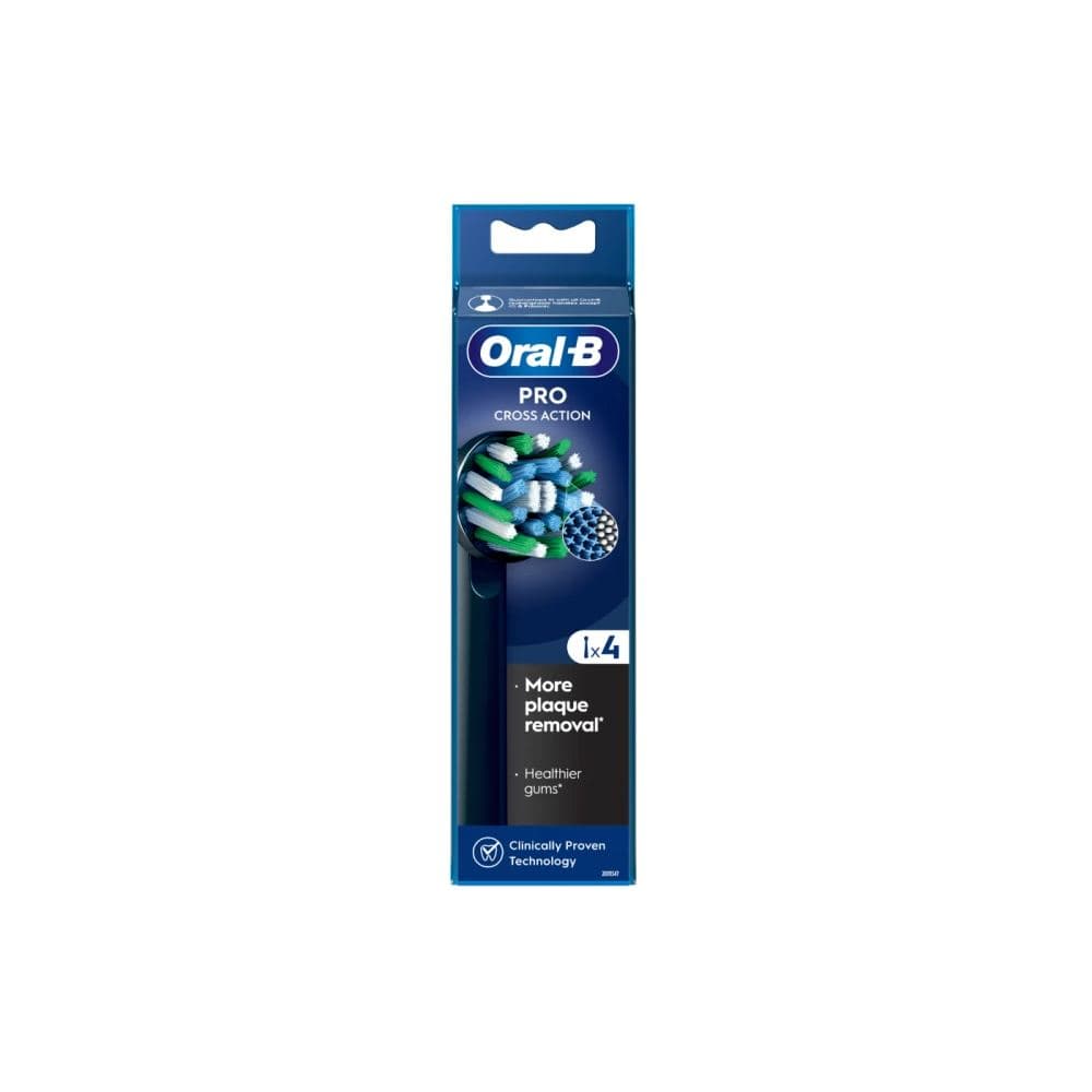 Oral-B Cross Action Black 4 Ανταλλακτικά Ηλεκτρικής Οδοντόβουρτσας