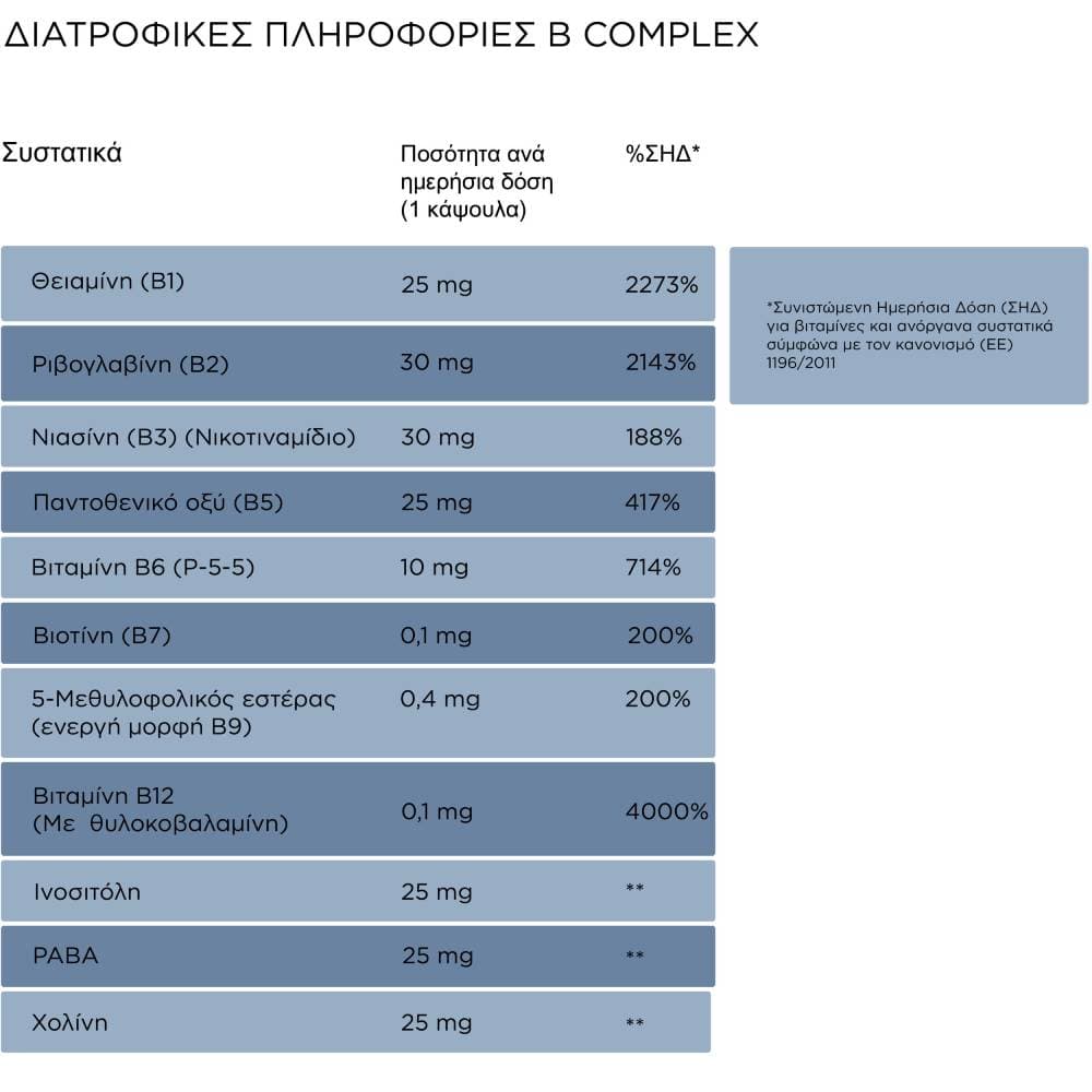 Leriva Immuvit B-Complex 30 Κάψουλες