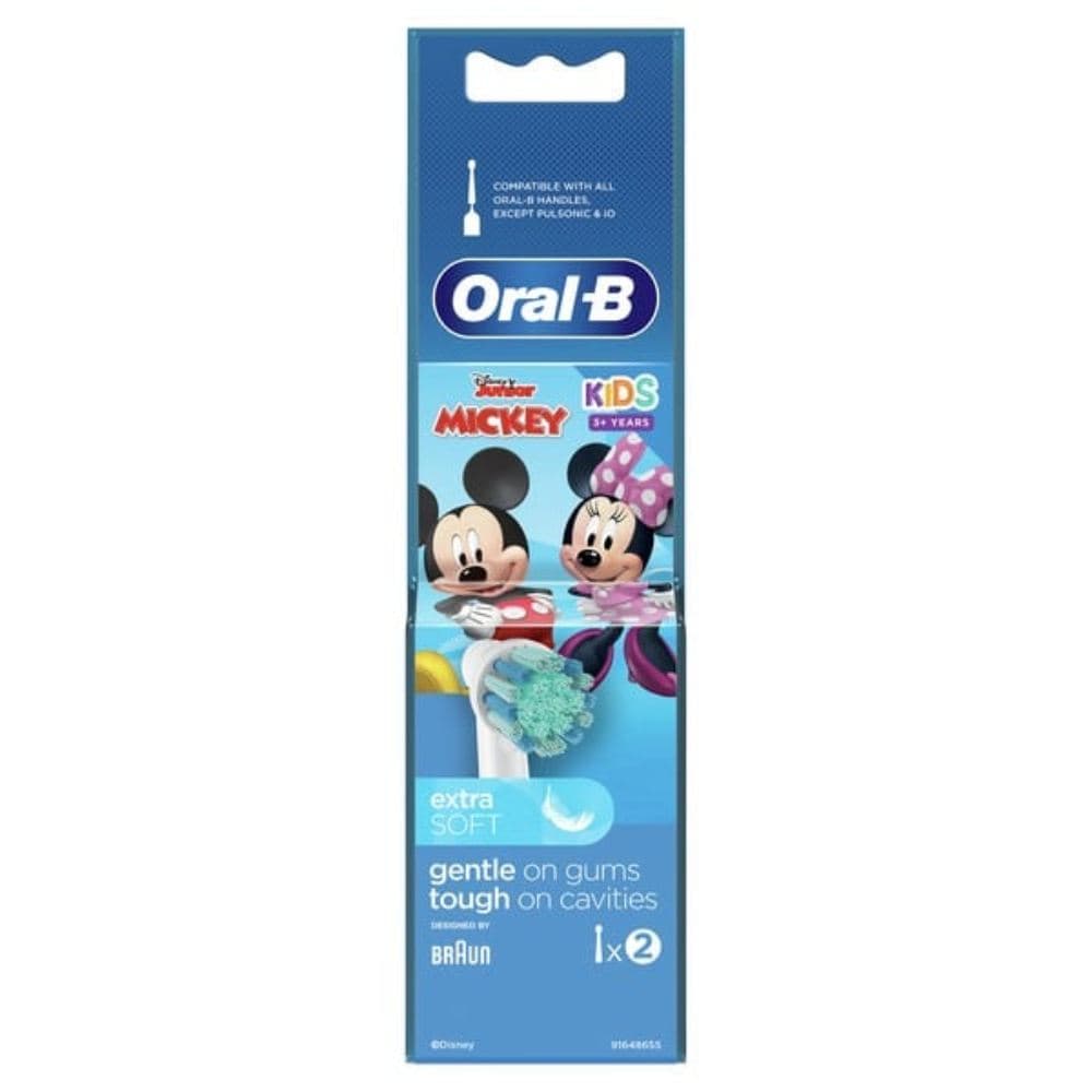 Oral-B Παιδικά Ανταλλακτικά Βουρτσάκια 2 Τεμάχια (Mickey)