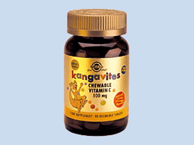 Solgar Kangavites vit.C 100mg 90s chewable tabs Πορτοκάλι