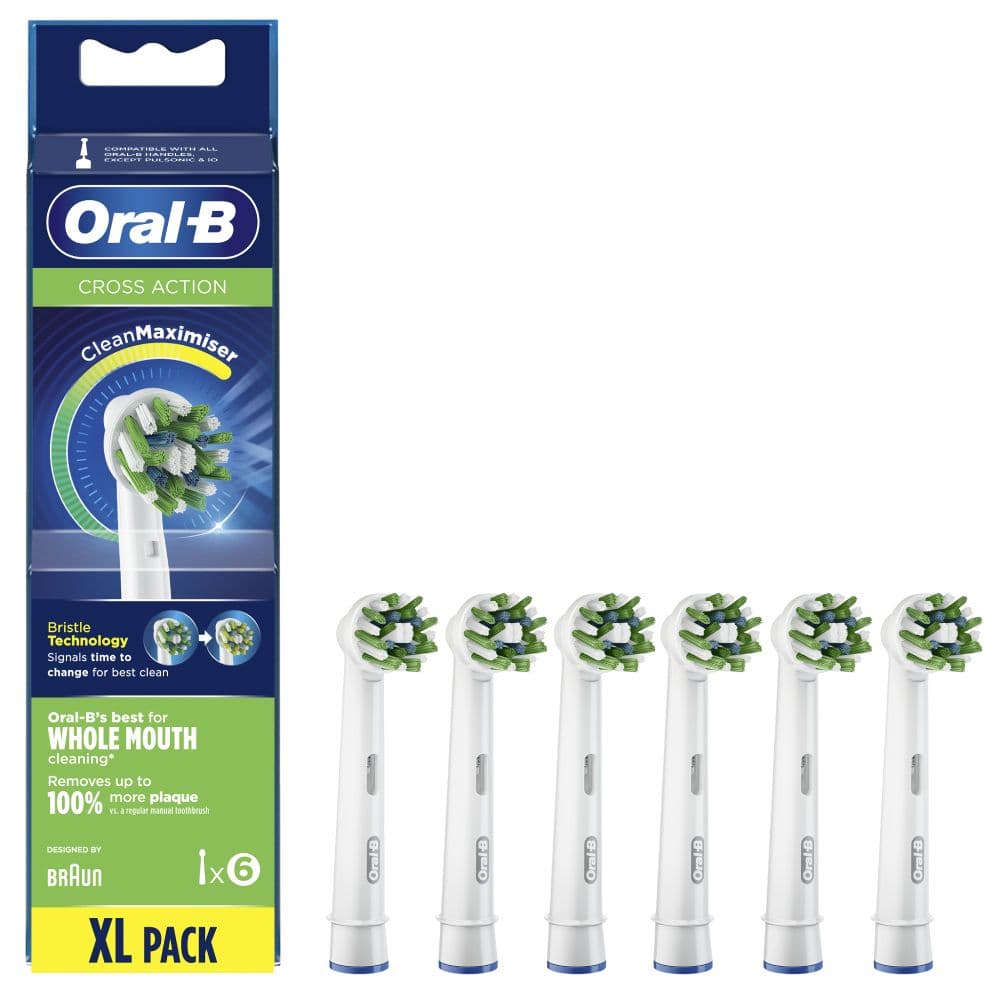 Oral-B Cross Action Ανταλλακτικά Ηλεκτρικής Οδοντόβουρτσας 6 Τεμάχια
