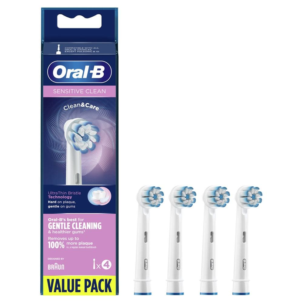 Oral-B Sensitive Clean Ultra Thin 4 Ανταλλακτικά Ηλεκτρικής Οδοντόβουρτσας