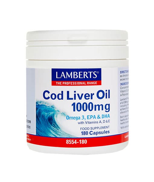Lamberts Cod Liver Oil 1000mg 180 Caps