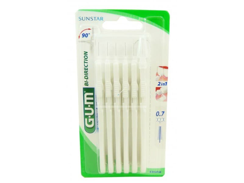 Gum Μεσοδόντια Bi-Direction 0.7mm 6 Brushes (2114)