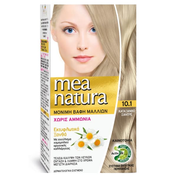 Mea Natura- Μόνιμη Βαφή Μαλλιών Νο 10.1 Κατάξανθο Σαντρέ