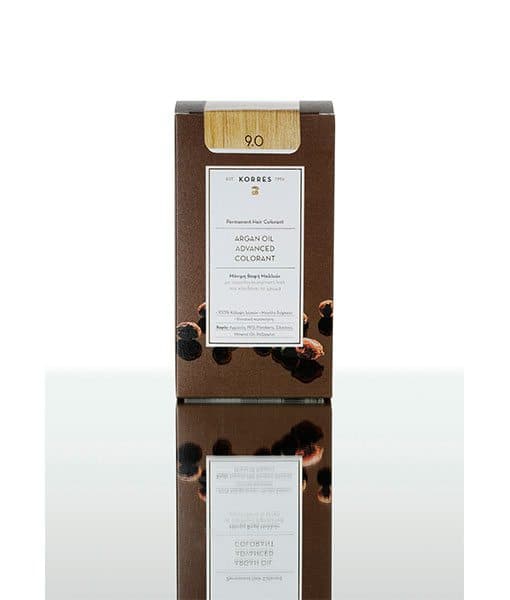 Korres Μόνιμη Βαφή Μαλλιών Argan Oil 9.0 Ξανθό Πολύ Ανοικτό