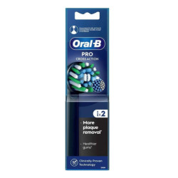 Oral-B Pro Cross Action Black 2 Ανταλλακτικά Ηλεκτρικής Οδοντόβουρτσας 